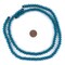The Bead Chest Aqua Blue Bicone Natural Wood Beads (5x8mm): Organic Eco-Friendly Wooden Bead Strand for DIY Jewelry, Crafts, Necklace and Bracelet Making
